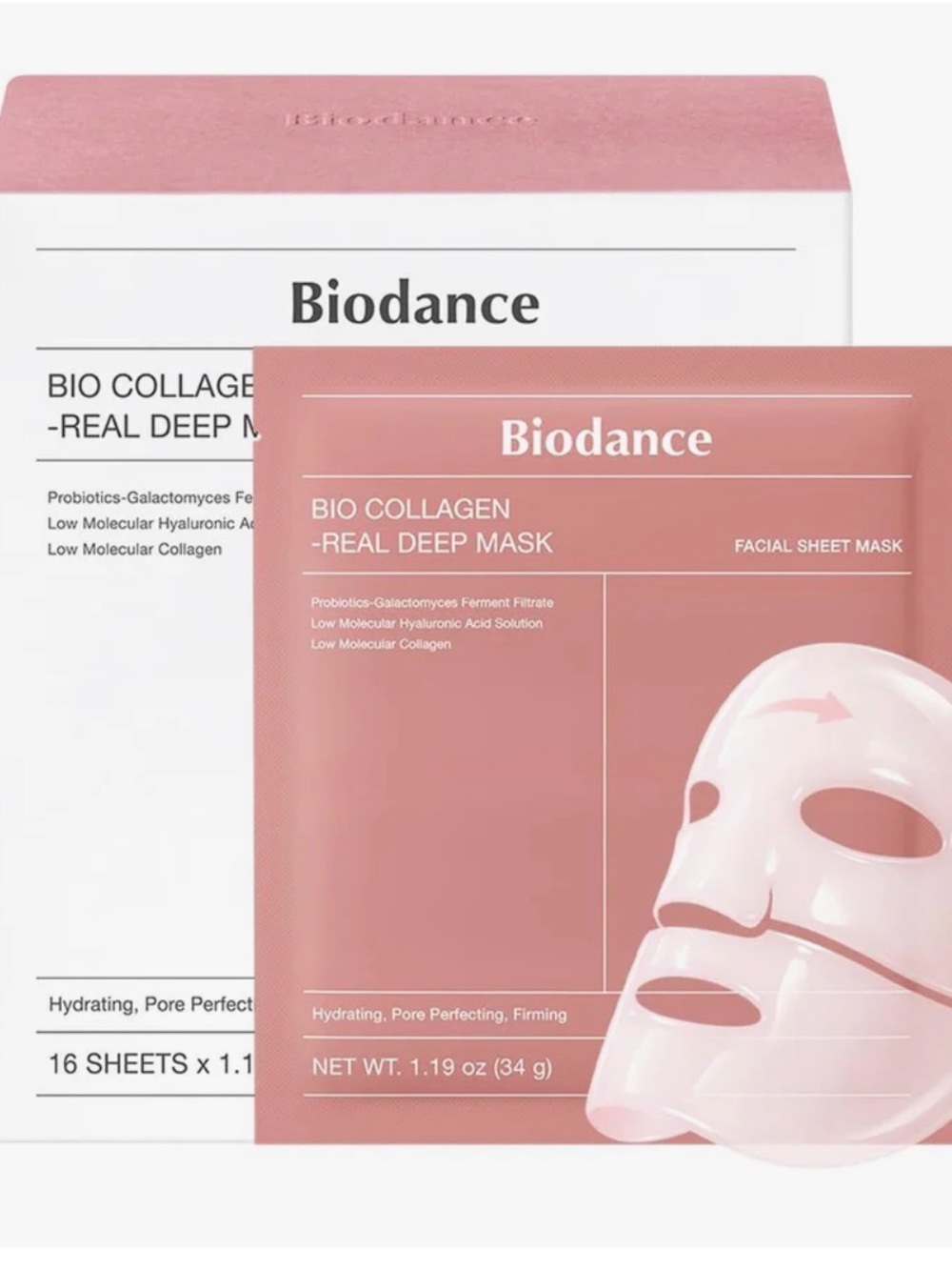 Brand New Biodance Bio Collagen Real Deep Mask Pore Minimizing & Firming 4pkg